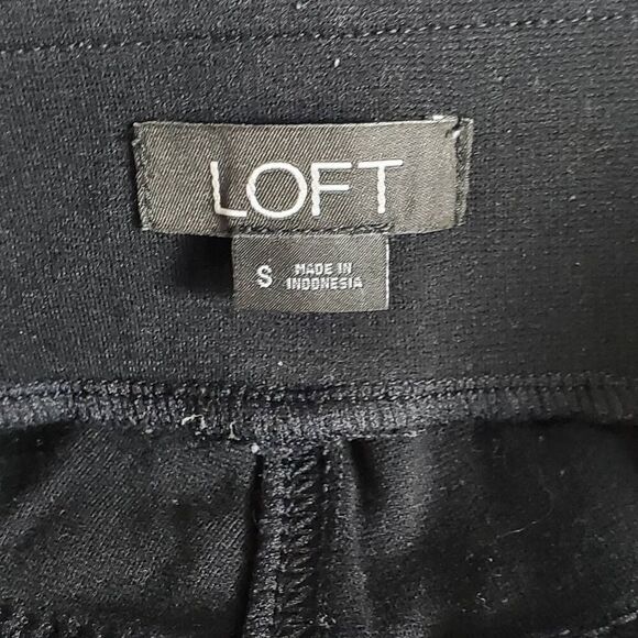 LOFT Women’s Pull-On Skinny Pants Black Ankle Leggings Size Small Stretch Rayon - Picture 5 of 7